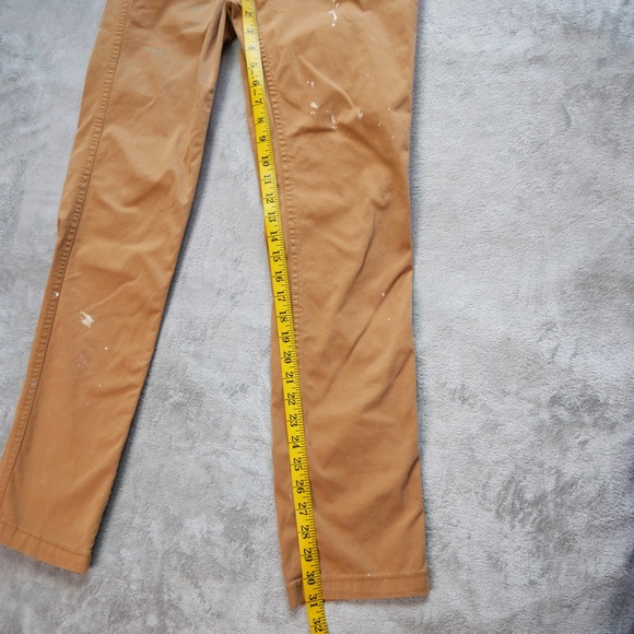 George Painters Pants Mens 30x31 Cognac Chino Trailblazer Brown Slim Straight - Picture 10 of 12